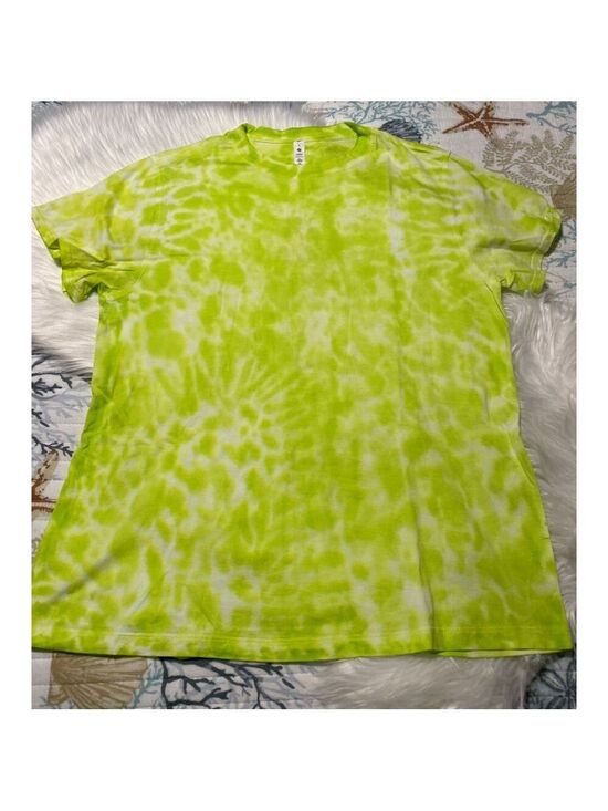 Lululemon Tops - NWOT Lululemon Tie-Dye Short Sleeve women’s Tee Size 8 Lime Green White